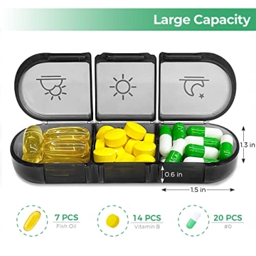 PULIV Weekly Pill Organizer for Vitamins & Medication