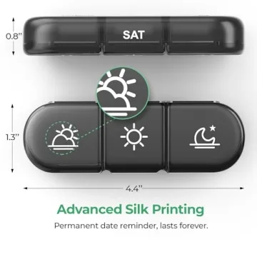 PULIV Weekly Pill Organizer for Vitamins & Medication