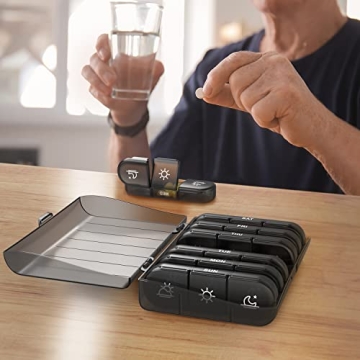 PULIV Weekly Pill Organizer for Vitamins & Medication