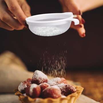 HIC Kitchen Double-Ear Fine Mesh Strainer, BPA Free, 4-Inch