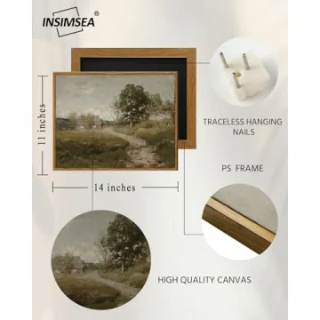 InSimSea Vintage Framed Canvas Wall Art for Home