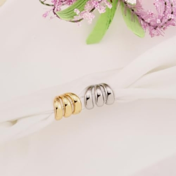 Stylish Gold Non-Pierced Ear Cuffs for Women