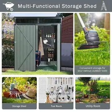 Jintop Outdoor Storage Shed - Waterproof & Secure