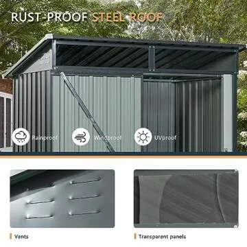 Jintop Outdoor Storage Shed - Waterproof & Secure