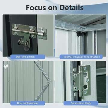 Jintop Outdoor Storage Shed - Waterproof & Secure