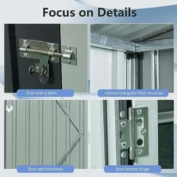 Jintop Outdoor Storage Shed - Waterproof & Secure