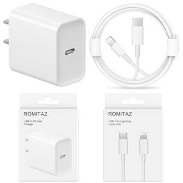 Fast Charging iPhone 14 Charger with 6FT Cable 2-Pack