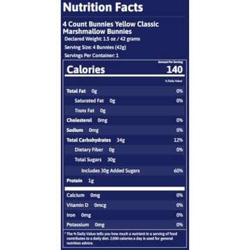 Needzo Yellow Bunny Marshmallow Easter Basket Fillers (Pack of 3) 1.5 Ounce Each