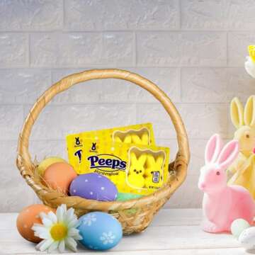Needzo Yellow Bunny Marshmallow Easter Basket Fillers (Pack of 3) 1.5 Ounce Each