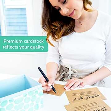 T MARIE 50 Large Thank You Cards for Small Businesses