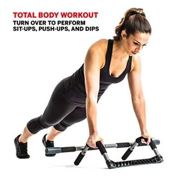 Perfect Fitness Multi-Gym Doorway Pull Up Bar and Portable Gym System, Sport, black,grey,silver