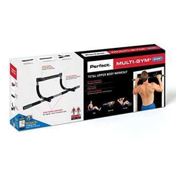 Perfect Fitness Multi-Gym Doorway Pull Up Bar and Portable Gym System, Sport, black,grey,silver