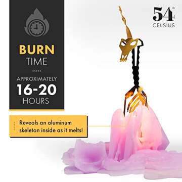 PyroPet Einar Unicorn Candle (Lilac) - The Original Unicorn Candle with Metallic Skeleton | Hallowee...