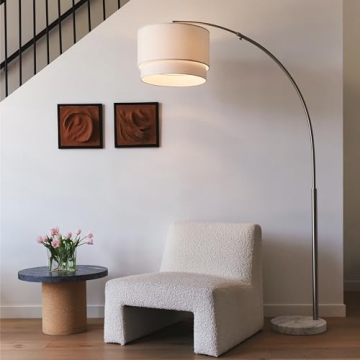 Brightech Mason Arc Floor Lamp for Modern Living Spaces