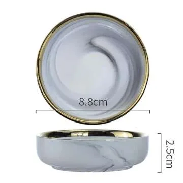 Elegant Ceramic Side Dish Bowls Set - Colias Wing