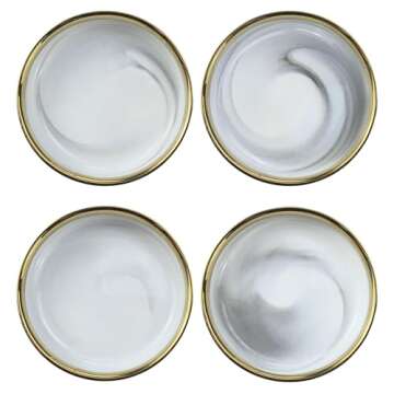 Elegant Ceramic Side Dish Bowls Set - Colias Wing