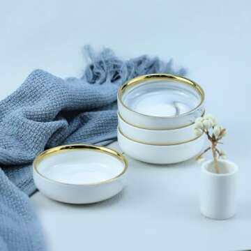 Elegant Ceramic Side Dish Bowls Set - Colias Wing