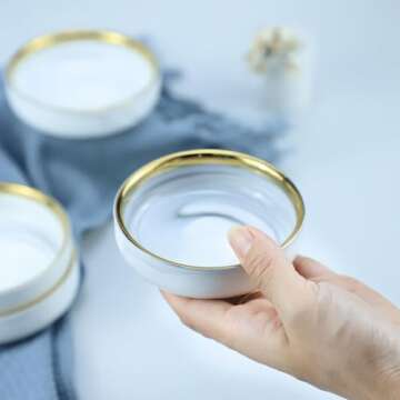 Elegant Ceramic Side Dish Bowls Set - Colias Wing