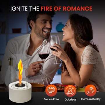 Premium Table Top Fire Pit for Indoor & Outdoor, Balcony Decor - Fire Pit Tabletop for Gatherings - Up to 2.5H Safe Burning - Tabletop fire pit - Small Tornado Fire Pit as Gifts for Birthday & Parties