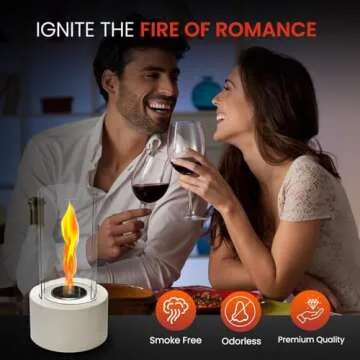 Premium Table Top Fire Pit for Indoor & Outdoor, Balcony Decor - Fire Pit Tabletop for Gatherings - Up to 2.5H Safe Burning - Tabletop fire pit - Small Tornado Fire Pit as Gifts for Birthday & Parties