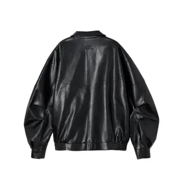 Aelfric Eden Womens Faux Leather Motorcycle Bomber Jacket