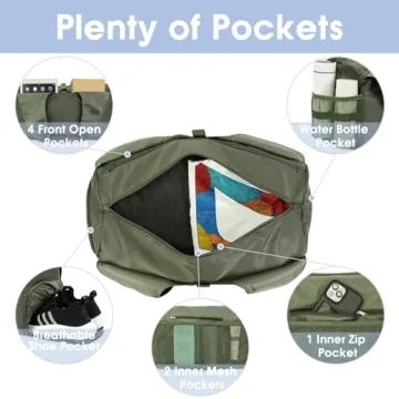 Stylish Sportsnew Yoga Gym Bag with Shoe Compartment and More