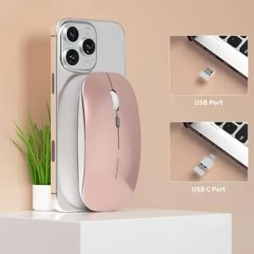 Uciefy Q5 Slim Rechargeable Wireless Mouse - Elegant and Quiet