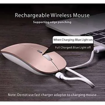 Uciefy Q5 Slim Rechargeable Wireless Mouse - Elegant and Quiet