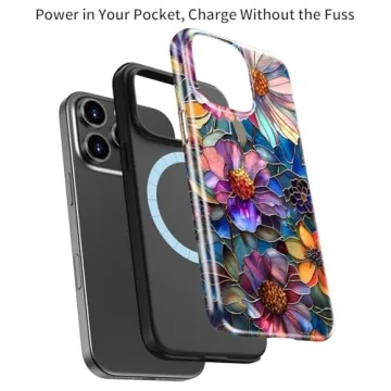 STARVIP iPhone 15 Pro Case with Cute Wildflower Design