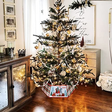 Winemana Christmas Tree Collar with Gnome Design 31.5 Inch