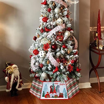 Winemana Christmas Tree Collar with Gnome Design 31.5 Inch