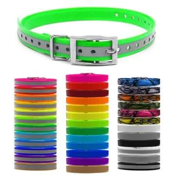 Outdoor Dog Supply's 3/4" Mini Replacement Dog Collars for Remote Trainers, ECollars, and More (Lime...