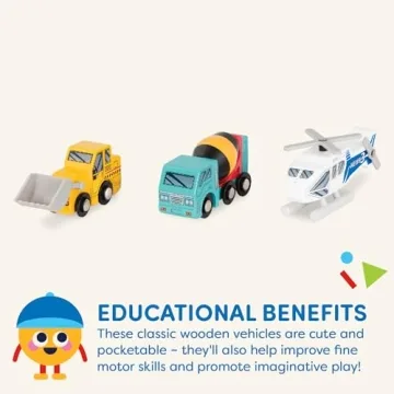 Battat Miniature Toy Cars - Classic Wooden Vehicles for Kids