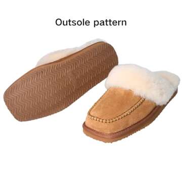 PEDOQU Womens Fluff Memory Foam Slippers Ladies Arch Support Warm Scuff Slippers Slip on Comfy Winter House Shoes with Non-Slip Indoor Outdoor Hard Sole
