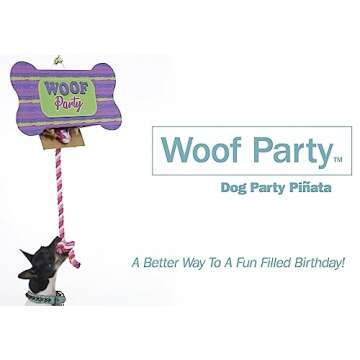 Jokari Woof Party Pull String Dog Pinata for Dogs