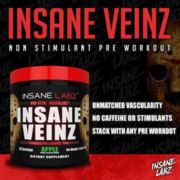 Insane Labz Insane Veinz Non-Stimulant NO Booster Powder