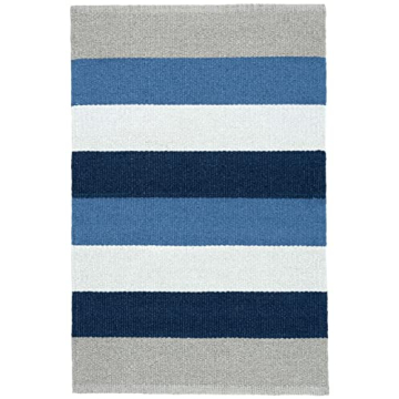 Dash and Albert Ocean Stripe Indoor/Outdoor Area Rug - 2' x 3' Blue/White - Striped Handwoven Washab...
