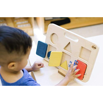 Montessori Busy Board Shape Sorter Latch Board Educational Toy