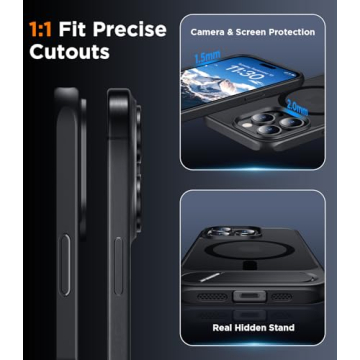 Temdan Magnetic Case for iPhone 15 Pro Max - Slim & Shockproof