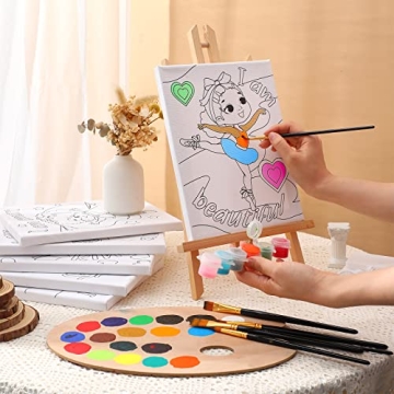 Tatuo 6 Black Girl Pre Drawn Canvases for Painting