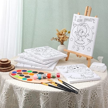 Tatuo 6 Black Girl Pre Drawn Canvases for Painting