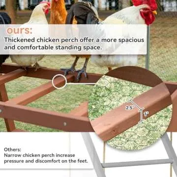 PETSFIT Chicken Coop Accessory with Multiple Chicken Perches Chicken Toys for Pet's Health & Happy, Chicken Roosting Bars Fit for 6-8 Chicks