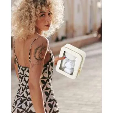 JRQCSJY Leather Clear Makeup Bags Set - Travel Clear Cosmetic Bag Case with Zipper, Transparent TSA Approved Toiletry Bags for Travel Essentials Car Accessories for Women (White, S+M)