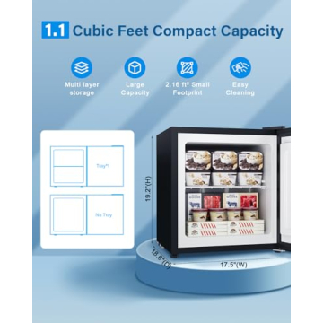 Feelfunn 1.1 Cu.ft Mini Freezer - Compact and Efficient Freezing Solutions
