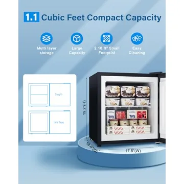 Feelfunn 1.1 Cu.ft Mini Freezer - Compact and Efficient Freezing Solutions
