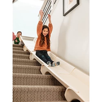 Stairslide 4-Pack Stair Mounted Kids Indoor Slide Attachment Set, Up to 155lbs