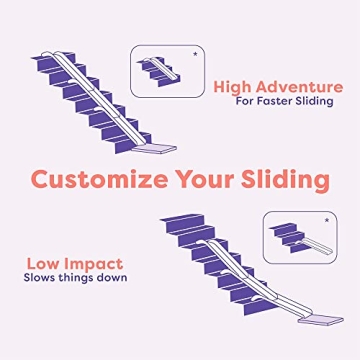 Stairslide 4-Pack Stair Mounted Kids Indoor Slide Attachment Set, Up to 155lbs