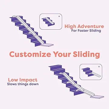 Stairslide 4-Pack Stair Mounted Kids Indoor Slide Attachment Set, Up to 155lbs