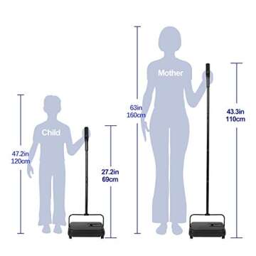 Eyliden Carpet Sweeper, Mini Size Lightweight Hand Push Carpet Sweepers - No Noise, Non-Electric - E...