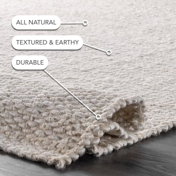 nuLOOM Hailey Jute Area Rug - Stylish & Durable 8x10